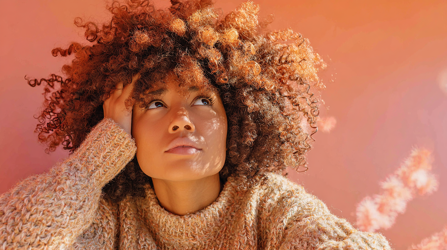Person with gratitude journal looking frustrated:stuck, with abundance symbols just out of reach